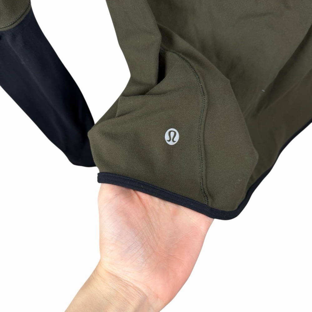 Lululemon Shape Up Dark Olive Black Pullover Nulu Sz 4 (approx)‎ - Picture 9 of 12